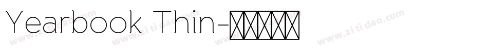 Yearbook Thin字体转换